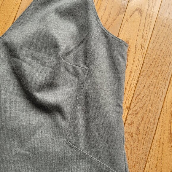Banana Republic Gray Sleeveless Pencil Sheath Dress V Neck 2 - Picture 4 of 16